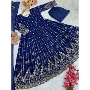 Hermoso vestido Anarkali y colgante con Fancy Dupatta para fiestas nocturnas y ocasiones especiales - Product Image 1