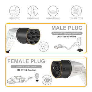 Cable de Carga para Vehículos Eléctricos Tipo 2 a Tipo 2 de 22KW y 5M, Directo de Fábrica, Cable de Carga Tipo 2 de 32A, Alta Calidad, Entrega Rápida - Product Image 3