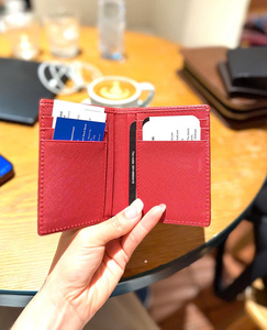 Genuine Leather RFID <b>Wallet</b> Short Fold <b>Card</b> Holder for Men <b>Women</b> Minimalist Embossed Burgundy Large Capacity Luxury Vintage - Product Image 4