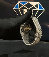 Montre de luxe à mouvement automatique, style Hip Hop, entièrement sertie de diamants Moissanite, style Bussdown pour hommes, en vente auprès du meilleur fournisseur indien