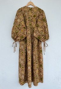 Vestido Maxi Bohemio de Algodón para Mujer, Estilo Y2K, Estampado Floral Vintage, Cintura Natural, Ligero, Informal, para Vacaciones - Product Image 5