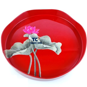 Élégants plateaux de service en laque MDF faits à la main MEILLEUR de SAISON Décoration intérieure du Vietnam pour les besoins de service et de décoration - Product Image 2