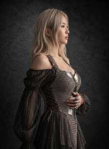 CALVIN HANDICRAFT Handmade Elven Chainmail Armor Dress, Fantasy Steel Cuirass Corset, Warrior Cosplay - Product Image 2