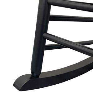 Sedia a Dondolo Nera per Adulti, Ideale per Balcone e Portico - Product Image 2