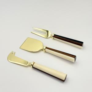 Produit très demandé : Ensemble de 3 outils à fromage en acier inoxydable avec manche en résine, comprenant une trancheuse à fromage et des couteaux à fromage, par R B Overseas - Product Image 4