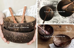 Coconut Shell Bowls Natural Texture Eco-Friendly Salad Rice Serving Bowls Wholesale by Eco2go Vietnam - Product Image 2