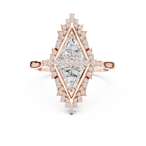 Bague tendance en diamant de laboratoire taille triangle sertie en or blanc 18 carats pour fête, mariage, cadeau de luxe, Saint-Valentin pour femme - Product Image 5