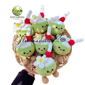 Lindo Amigurumi de Coco, Juguete de Ganchillo Hecho a Mano, Personaje de Bebida para Regalo y Colgante de Bolso, Decoración de Peluche Kawaii - Product Image 2