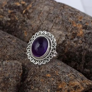 Hermoso Anillo de Amatista Púrpura, Plata de Ley 925, Hecho a Mano, Diseño Boho, Anillo Apilable, Proveedor Mayorista de Fábrica - Product Image 5