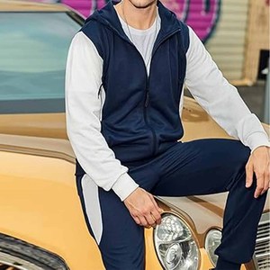 Conjunto deportivo de 2 piezas para hombre, pantalones deportivos de algodón lisos y sudadera con capucha, conjunto de chándal para hombre, subido por Dress Sports - Product Image 6