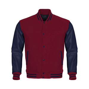 Wholesale Price High Quality Custom Wool Body Genuine <b>Leather</b> Sleeves Letterman Bomber <b>Jacket</b> Varsity <b>Jackets</b> for <b>Men</b> - Product Image 3