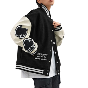Customized Casual Wear Men's Varsity Jackets with Stand Collar Premium Quality Men Baseball Jacket Available in Different Colors - Product Image 1