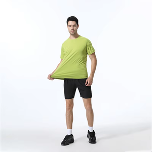 Sports Fitness T-shirt Workout O-neck Casual Loose Short Sleeve Running Training Top Sweat <b>Wick</b> Quick Dry Gym Men's Yoga T-shirt - Product Image 5