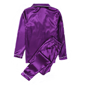 Ensemble de chemises de nuit en velours de soie 100% pour femmes, couleurs personnalisables, doux et respirant, manches courtes/longues, fermeture à cordon, toutes saisons - Product Image 3