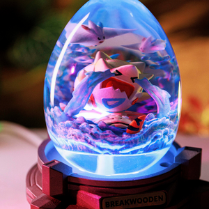 Lampe en résine personnalisée, lampe en résine Snolax, veilleuse personnalisée, lampe Pokémon en époxy, lampe Art Déco, cadeau personnalisé, cadeau fait main - Product Image 1