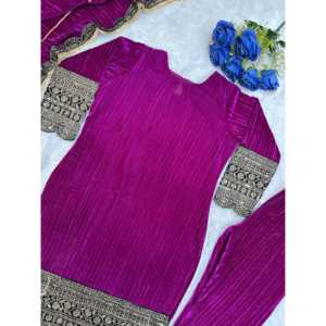 Conjunto de Traje de Fiesta para Mujer de Diseñador, Top, Pantalón y Dupatta - Product Image 2