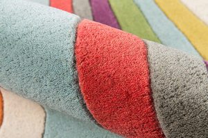 Tapis en laine fait main de forme abstraite irrégulière, tapis moderne coloré tufté à la main pour salon, chambre à coucher, tapis sur mesure Inde - Product Image 2