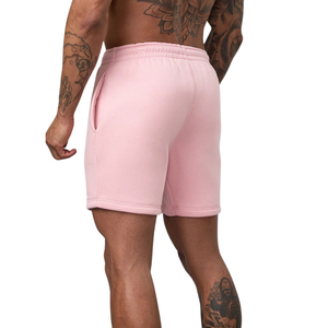 Pantalones Cortos Deportivos para Hombre, Color Rosa Bebé, 100% Algodón, Cintura Elástica, Casuales, para Descanso, Fitness, Entrenamiento, Ropa Deportiva Activa - Product Image 4