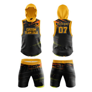 Ensemble de vêtements de sport confortable 7v7 comprenant un haut et un short, fabriqué en polyester doux, tissu respirant et absorbant l'humidité, respectueux de l'environnement - Product Image 1