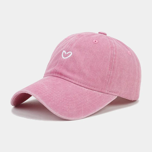 Gorra de Béisbol de Algodón Lavado para Hombre y Mujer, Gorra de Béisbol con Parte Superior Suave, Bordado de Amor, Estilo Retro Simple, Gorras de Exterior con Cierre a Presión - Product Image 4