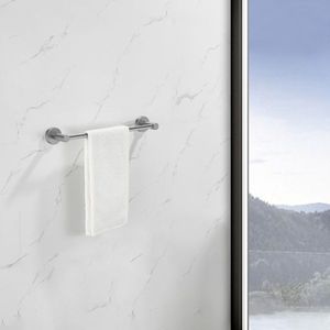 Ensemble de 6 accessoires de salle de bain en aluminium épais, barre porte-serviettes murale gris anthracite de 24 pouces - Product Image 4