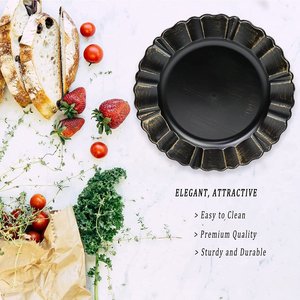 Assiette de Présentation Ronde en Métal Noir Thermolaqué à Vente Rapide – Design Élégant pour Vaisselle et Plats - Product Image 5