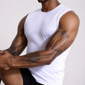 Camisetas sin mangas de poliéster para hombre, para entrenamiento de verano, culturismo, gimnasio, que absorben la humedad, ligeras, para fitness activo - Product Image 1