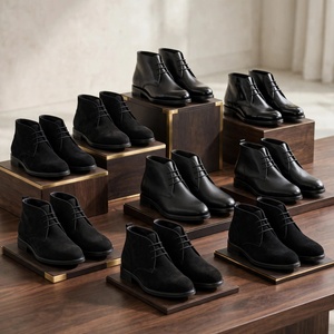 Bottes Chukka 100% Cuir Véritable Homme Marron Vintage Daim Respirant à Lacets Vente en Gros Déstockage Lot Prêt à Expédier Stock BD - Product Image 4