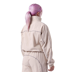 Ensemble de survêtement deux pièces pour femme, manches longues, col montant, fermeture éclair, style sportif décontracté, coupe ample, toutes saisons, respirant, en polyester - Product Image 6