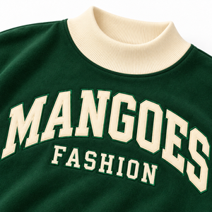 Sudadera de cuello alto para mujer, informal, de forro polar suave, cálida, de manga larga, estilo urbano, con insignia personalizada - Product Image 5