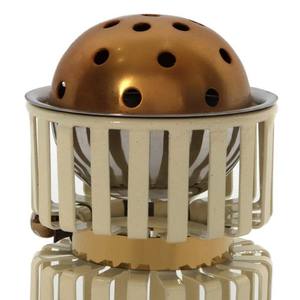 Encensoir en métal de luxe doré et crème, design cage, avec dôme perforé, pour Bakhoor, décoration de table moderne, vente en gros - Product Image 1