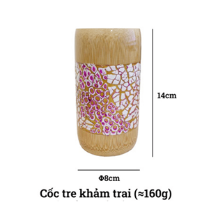 Taza de Bambú con Madreperla, Taza Sostenible de Bambú con Incrustaciones de Madreperla para Té, Café, Exhibición, de Vietnam - Product Image 6