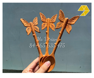 Eco Friendly Butterfly Shape Wooden <b>Spoon</b> for Kid Custom Logo Cheap Price Red Wood <b>Spoon</b> Butterfly Engraved Handle Wooden <b>Spoon</b> - Product Image 1