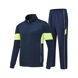 Conjunto Deportivo para Hombre, Chaqueta Negra con Cierre Completo y Rayas Blancas, Pantalones con Cintura Elástica, Ropa Deportiva Informal para Otoño - Product Image 2