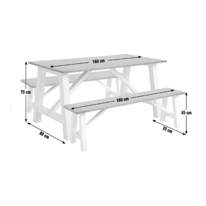 Conjunto de mesa y sillas para jardín y patio con estructura de madera de teca de Indonesia - Product Image 6