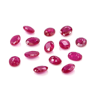 Rubis naturels non traités du Mozambique, ovales calibrés 4x5mm, pierres précieuses de rubis naturelles facettées pour la fabrication de bijoux, prêtes à l'emploi - Product Image 3