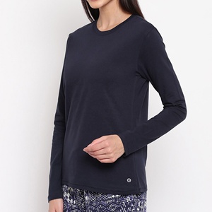Nouveauté tendance : T-shirt personnalisé à manches longues pour femme, en coton durable, motif uni, idéal pour l'été BD - Product Image 5