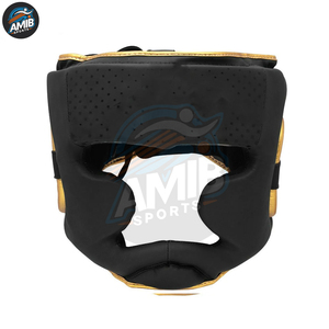 Protège-tête de boxe professionnel personnalisable de haute qualité en cuir de vachette, design respirant, fabriqué au Pakistan, options de couleur et de logo personnalisés - Product Image 2