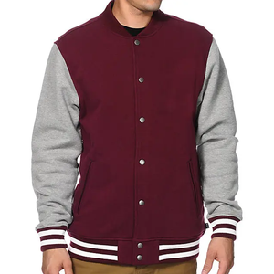 Vestes universitaires en laine sur mesure unisexes, vestes en cuir personnalisables avec manches de couleur au choix pour hommes - Product Image 3