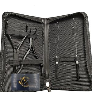 Kit de pinces à boucles écologiques pour extensions de cheveux, en acier inoxydable, professionnel, pour usage domestique, à angle long - Product Image 3