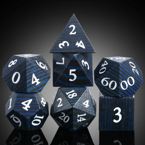 Elegant 7-Piece Polyhedral Wooden <b>Dice</b> Set Artisan Natural Eco-Friendly Durable for Board Games RPG Tradebyd - Product Image 1