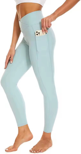 Leggings pour femmes de haute qualité, taille mi-haute, séchage rapide, respirants, écologiques, extensibles, sans coutures, longueur intégrale, en nylon et élasthanne, pour le fitness - Product Image 6