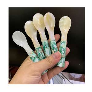 Vietnam Handmade Natural Seashell Spoon Mother of Pearl Dessert Spoon Decorative Tableware <b>Wholesale</b> Supply - Product Image 4