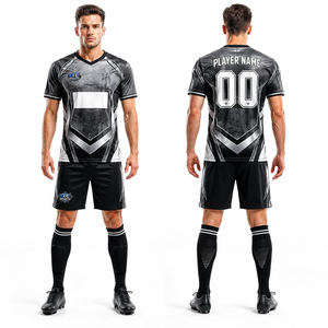 Conjunto de Uniforme de Fútbol Moderno al por Mayor, Poliéster de Micro Malla Premium, Transpirable, Absorbente de Sudor, Flexible, Rendimiento Atlético - Product Image 1
