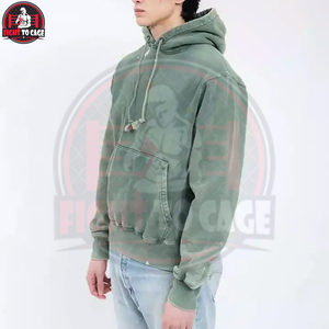 Sweat à capuche pour homme, style streetwear, vintage, délavé, de haute qualité, coupe oversize, service OEM ODM, fournisseur fiable - Product Image 2