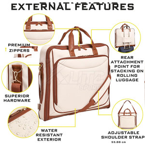 Sac de voyage en nylon léger, pliable, spacieux et confortable pour costumes et robes, de haute qualité - Product Image 5