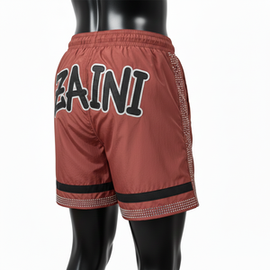 Shorts cortavientos para mujer, tela de nailon tejida premium, transpirable, paneles laterales perforados, logotipo con transferencia térmica. - Product Image 5