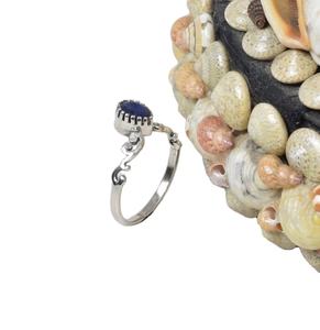 Bague en argent sterling massif 925 en forme de poire bijoux faits à la main avec pierre précieuse Labradorite Multi feu naturel plaqué rhodium - Product Image 4