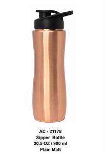 Botella de Agua de Cobre con Diseño Martillado Elegante, Botella Ayurvédica de Cobre Puro, Color y Logotipo Personalizables, 500ml-1000ml FAIZA, Superventas - Product Image 3