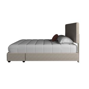 Lit King Size avec rangement intégré, meubles rembourrés, livrés en boîte - Product Image 2